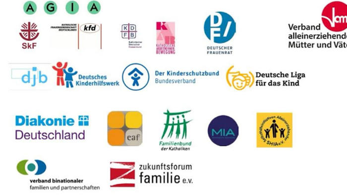 Alle beteiligten Verbände des offenen Briefs Quelle: vamv